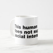 Dieser Mensch unterstützt keine soziale Interaktio Kaffeetasse (Vorderseite Links)