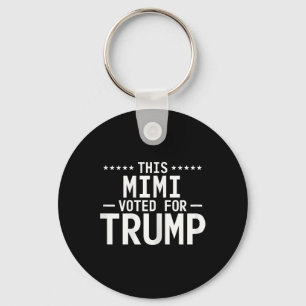 Dieser Mimi stimmte für Trump 2024 für Proud Oma V Schlüsselanhänger