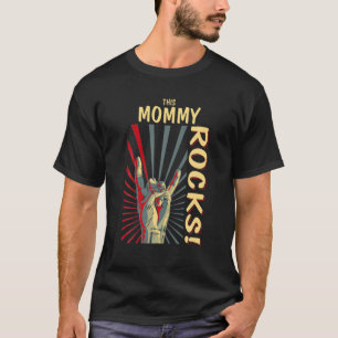 Dieser Mommy Rocks Vintag Retro-Konzert 70er 80er  T-Shirt