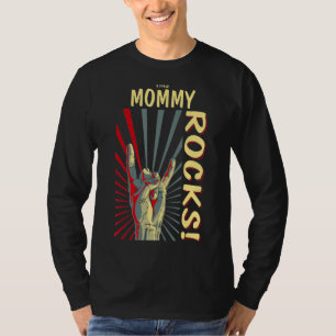 Dieser Mommy Rocks Vintag Retro-Konzert 70er 80er T-Shirt
