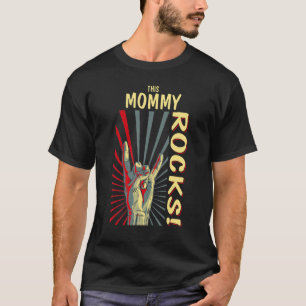 Dieser Mommy Rocks Vintag Retro-Konzert 70er 80er T-Shirt