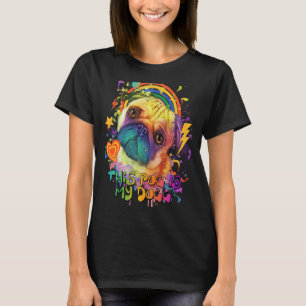 Dieser Mops ist mein Dugg Dog Vater Spaß Pelz Vate T-Shirt
