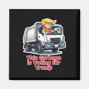 Dieser Müll wählt Trump Lustiger Müllwagen T Magnet