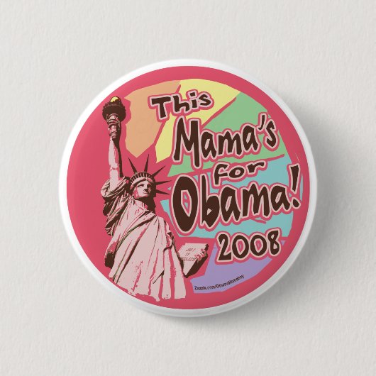 Dieser Mutter für Obama 2008! Knopf Button (Vorderseite)