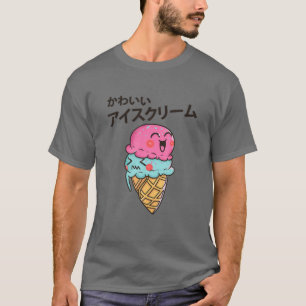 Dieser Niedliche Kawaii Erdbeere Ice Creme Cone Fe T-Shirt