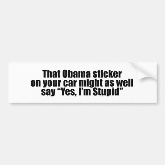 Dieser Obama-Aufkleber könnte genauso gut ja dass Autoaufkleber (Vorne)