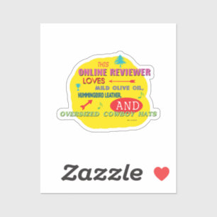 Dieser Online-Reviewer Liebe Milde Olive Oil Hummi Aufkleber