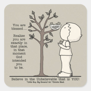 Dieser Ort Quadratischer Aufkleber