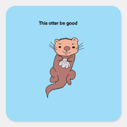 Dieser Otter ist ein guter Aufkleber (Vorderseite)