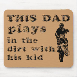 Dieser Papa fährt Motocross mit dem Dirtbike Mouse Mousepad