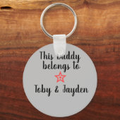 Dieser Papa gehört Schlüsselanhänger (Vorderseite)