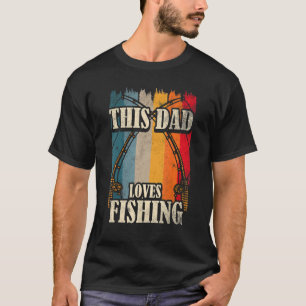Dieser Papa liebt Angeln am meisten Fischer Daddy T-Shirt