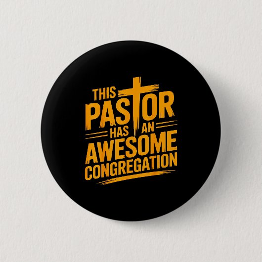 Dieser Pastor hat eine großartige christliche Geme Button (Vorderseite)