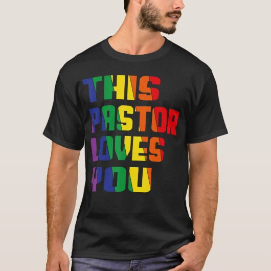 Dieser Pastor Lieben Sie stolz LGBt stolz Ally Gay T-Shirt (Vorderseite)
