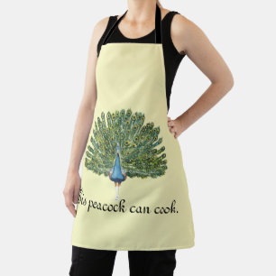 Dieser Pfau kann kochen Schürze