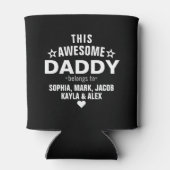Dieser Phantastische Daddy gehört Kindern schwarz Dosenkühler (Rückseite)