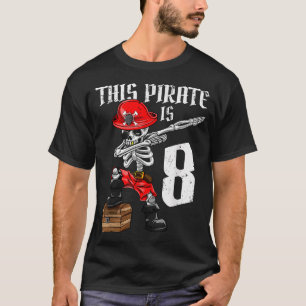 Dieser Pirat ist 8 Dabbing Pirat 8. Geburtstag Jun T-Shirt