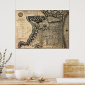 Dieser Plan der Stadt Philadelphia - 1797 Poster (Küche)