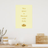 Dieser Raum ist mit Reiki gesegnet Poster (Küche)