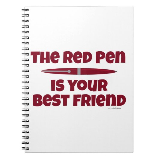 Dieser Red Pen Best Friend Editing Slogan Notizblock (Vorderseite)