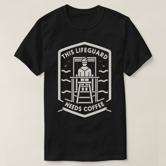 Dieser Rettungsschwimmer braucht Kaffee Funny Grap T-Shirt (Design vorne)
