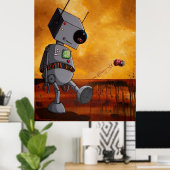 Dieser Roboter ist gelangweilt Poster (Heimbüro)