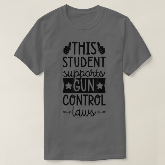 Dieser Schüler unterstützt die Verwendung von Gun T-Shirt (Design vorne)