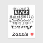 Dieser schwarze Farbton hebt die Farbe von Aufkleber (Blatt)