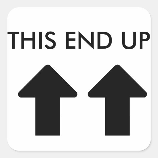 Dieser schwarze Pfeil endet Quadratischer Aufkleber (Vorderseite)