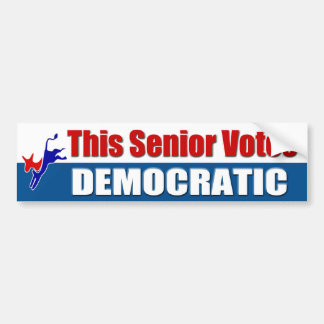 Dieser Senior wählt demokratisches Autoaufkleber