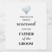 Dieser Sitzplatz ist freundlich dem Vater des Weinetikett (Einzelnes Label)