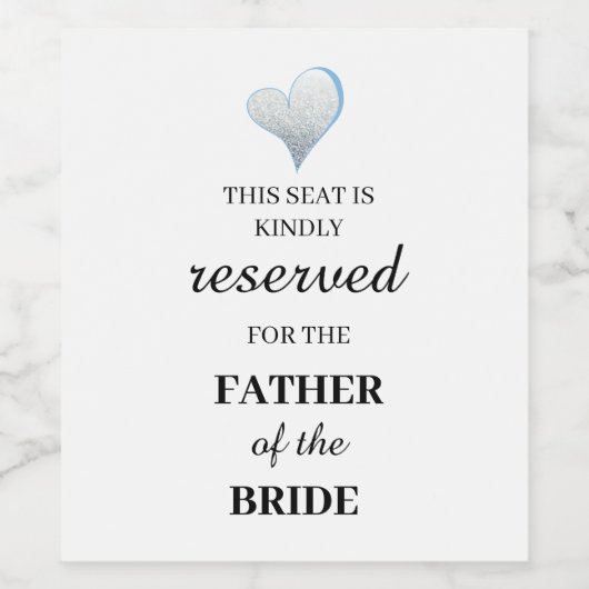 Dieser Sitzplatz ist freundlich dem Vater des Weinetikett (Einzelnes Label)