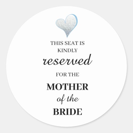 Dieser Sitzplatz ist freundlich der Mutter der Runder Aufkleber (Vorderseite)
