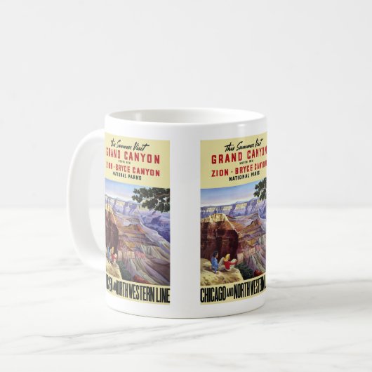 Dieser Sommer-Besuchs-Grand Canyon Kaffeetasse (Vorderseite Links)