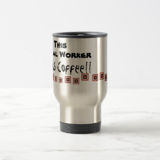 Dieser Sozialarbeiter benötigt Kaffee! Reisebecher