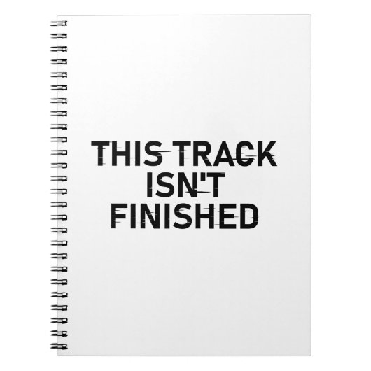 Dieser Track ist noch nicht fertig - Glitch Text D Notizblock (Vorderseite)