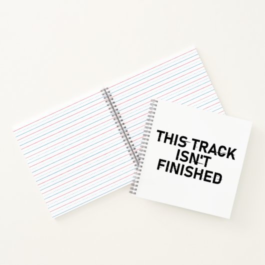 Dieser Track ist noch nicht fertig - Glitch Text D Notizblock (Innenseite)