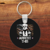 Dieser Trump Middle Fingers Pro Trump 2024 (auf de Schlüsselanhänger (Vorderseite)