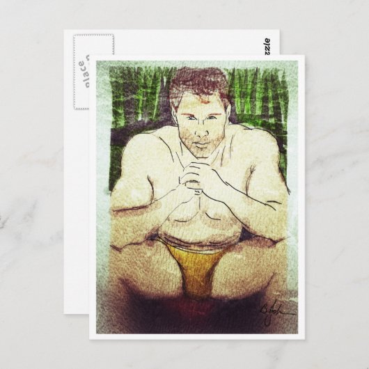 Dieser Typ an der Poolpostkarte Postkarte (Vorne/Hinten)