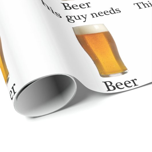 Dieser Typ benötigt Bier Geschenkpapier (Rolleneckpunkt)
