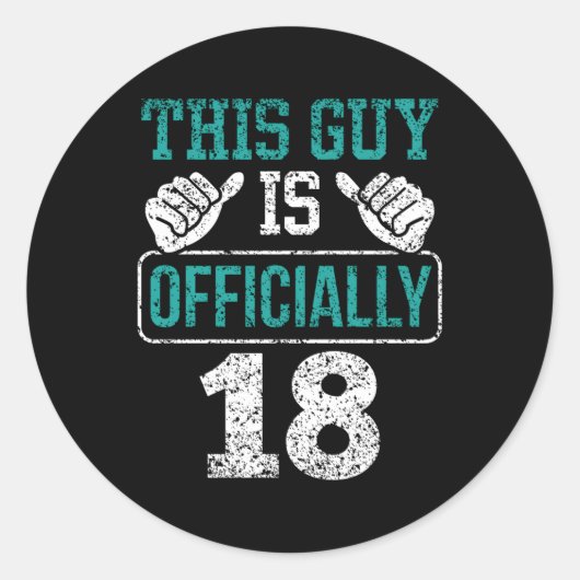 Dieser Typ ist 18 Uhr früh Runder Aufkleber (Vorderseite)