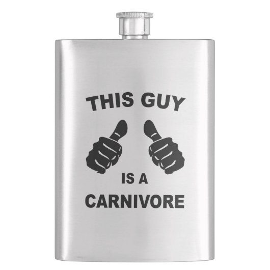 Dieser Typ ist ein Fleischfresser Flachmann (Vorderseite)