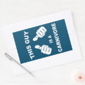 Dieser Typ ist ein Fleischfresser Rechteckiger Aufkleber (Umschlag)