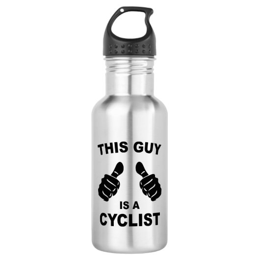 Dieser Typ ist ein Radfahrer Edelstahlflasche (Vorderseite)