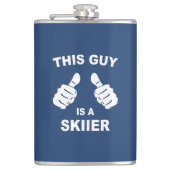 Dieser Typ ist Skifahrer Flachmann (Vorderseite)