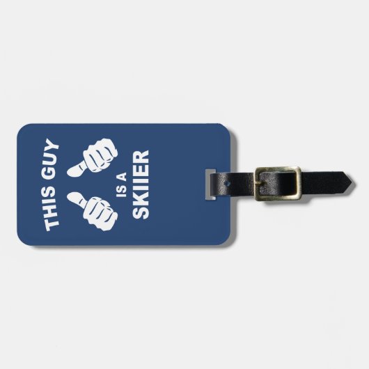 Dieser Typ ist Skifahrer Gepäckanhänger (Vorderseite horizontal)