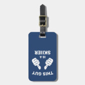 Dieser Typ ist Skifahrer Gepäckanhänger (Vorderseite vertikal)