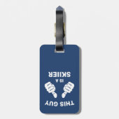 Dieser Typ ist Skifahrer Gepäckanhänger (Rückseite vertikal)