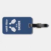 Dieser Typ ist Skifahrer Gepäckanhänger (Rückseite horizontal)