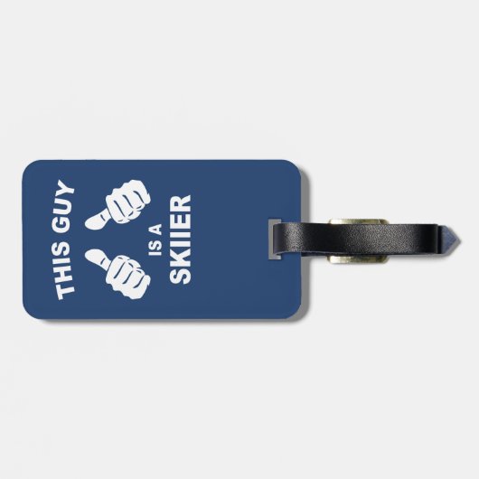 Dieser Typ ist Skifahrer Gepäckanhänger (Rückseite horizontal)